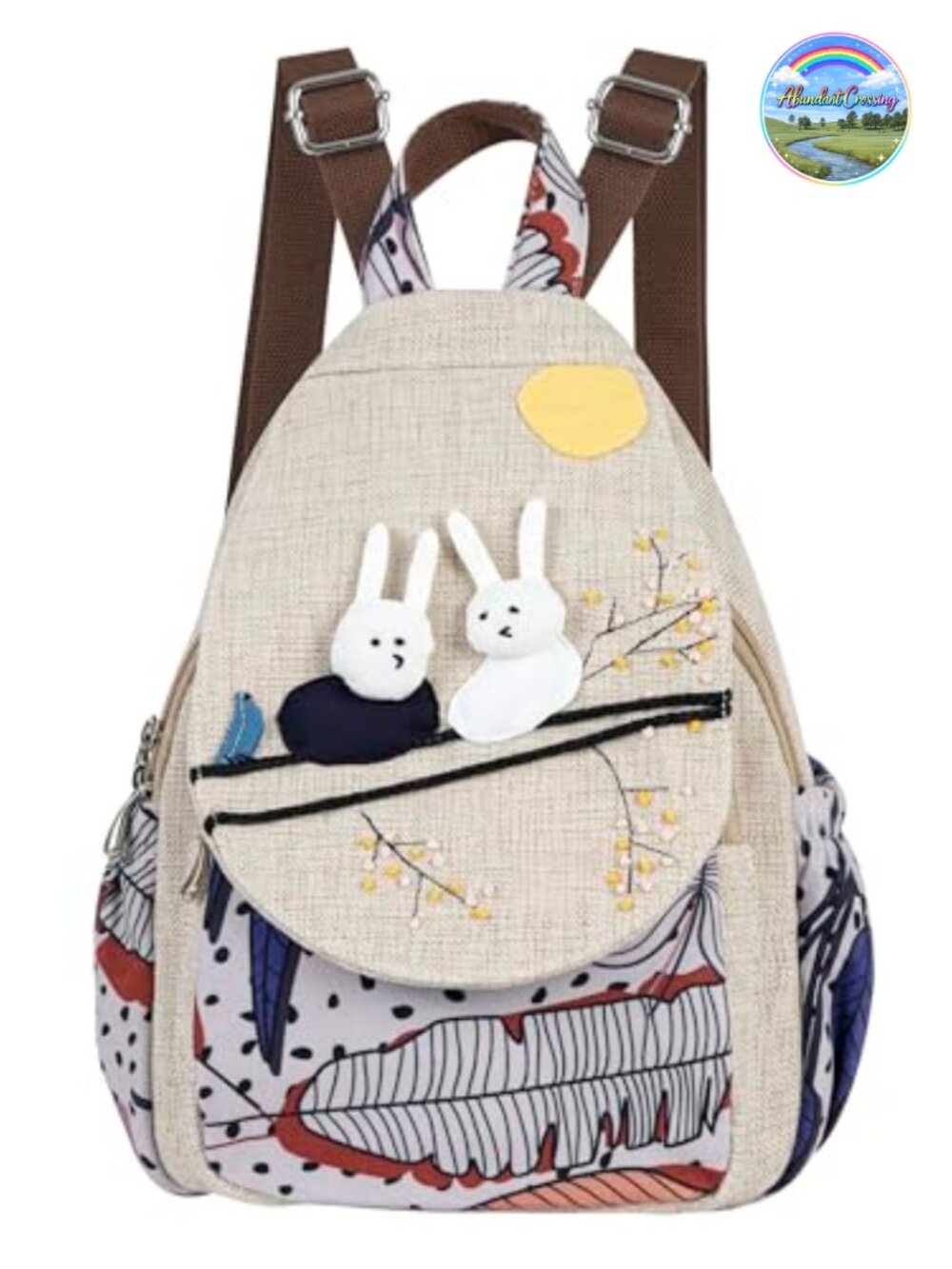 Boho Convertible Mini Backpack Purse Woven Sling Bag Women Canvas